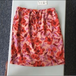 NWT Joe Fresh Pink Floral Skirt